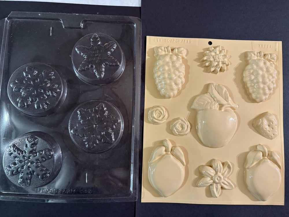 Assorted soap molds Ten count plastic