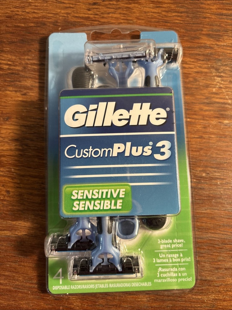 Gillette Custom Plus 3 Sensitive  Disposable Razors 2007 New