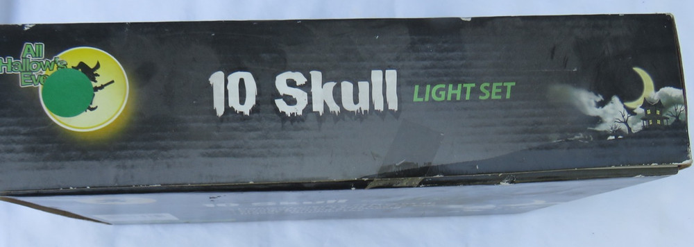 , preview full size image VTG SKELETON SKULL HALLOWEEN 10 STRING LIGHT SET BLOW