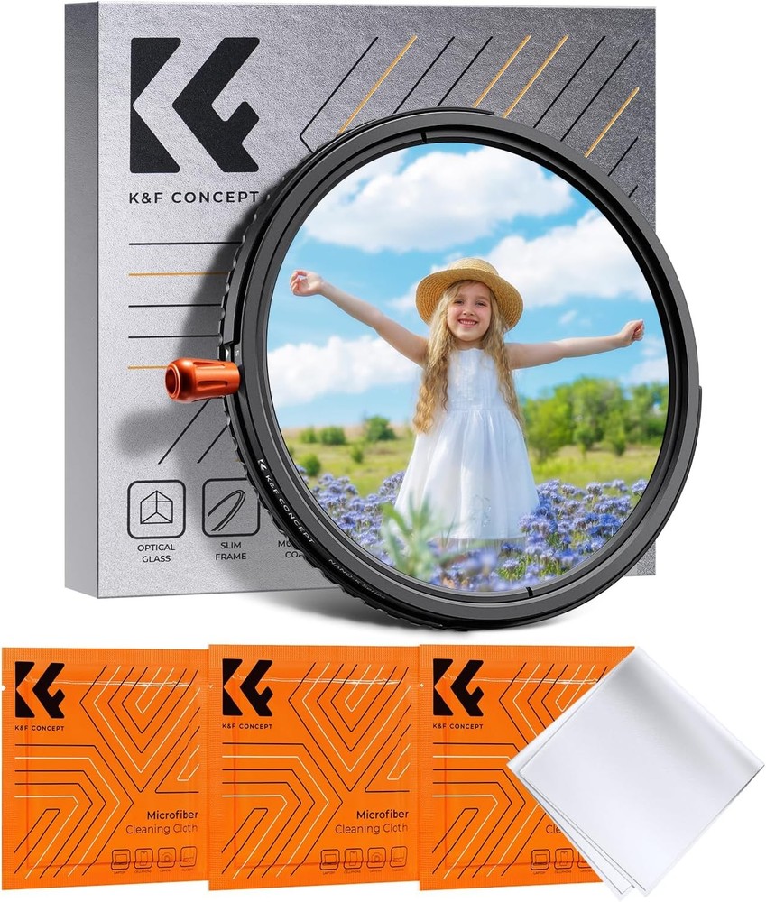 K&F Concept 3 in1 Black Diffusion Mist Effect 1/4 & Variable ND2-32 & CPL Filter