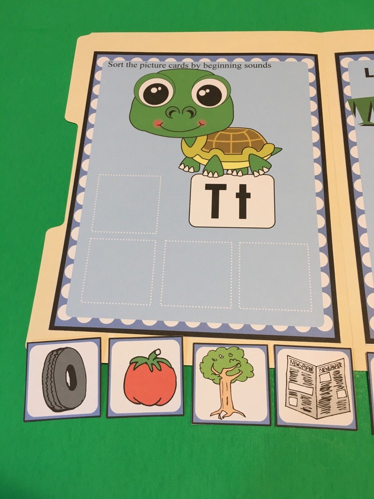 Thomas Turtle - Letter Tt - DIY File Folder game - Printed / Uncut