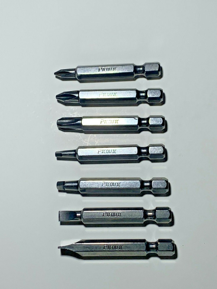 PICQUIC - Dash 7 Replacement Bits - 7 Bits - 1/4" hex - 2" long