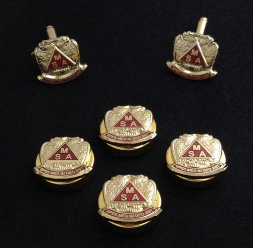 32nd Degree M.S.A. Button Cover & Cuff Link Set (MSA-BCL)