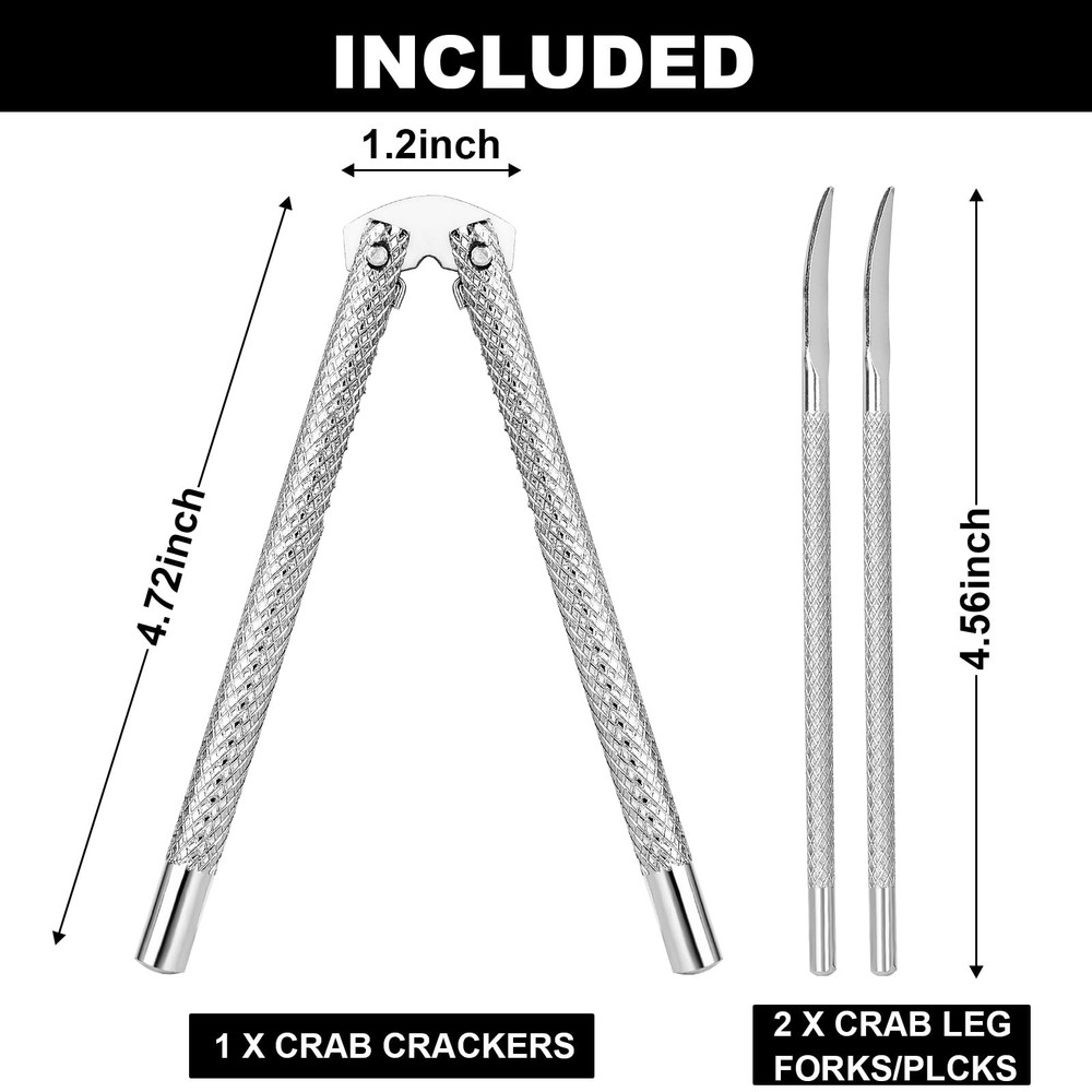 Classic Nutcracker Set Pecan Walnut Nut Cracker Tool Universal, Silver