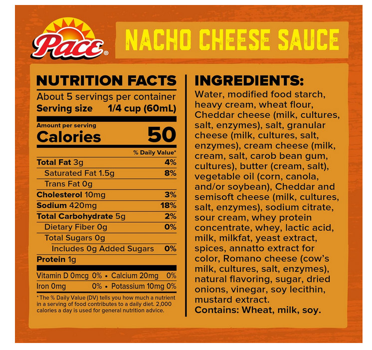Pace Mild Nacho Cheese Sauce, 10.5 oz Can