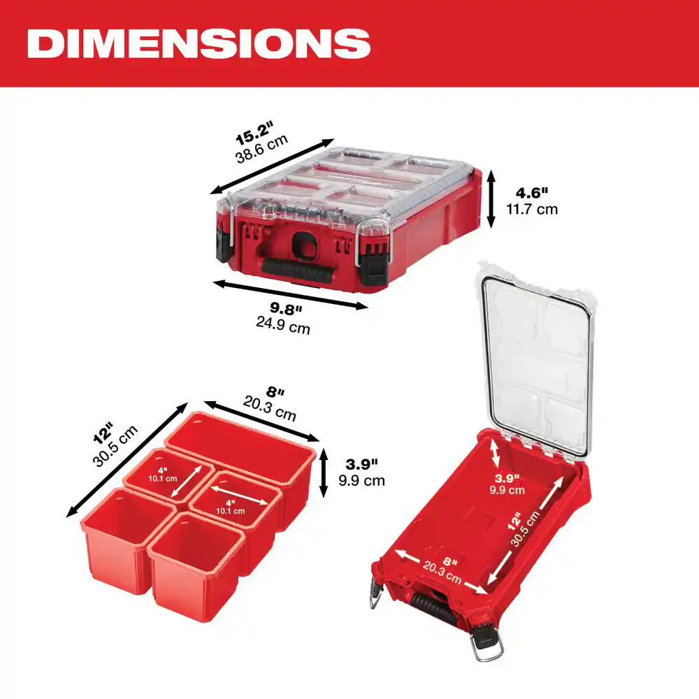 PACKOUT 5-Compartment Small Parts Organizer (2-Pack)