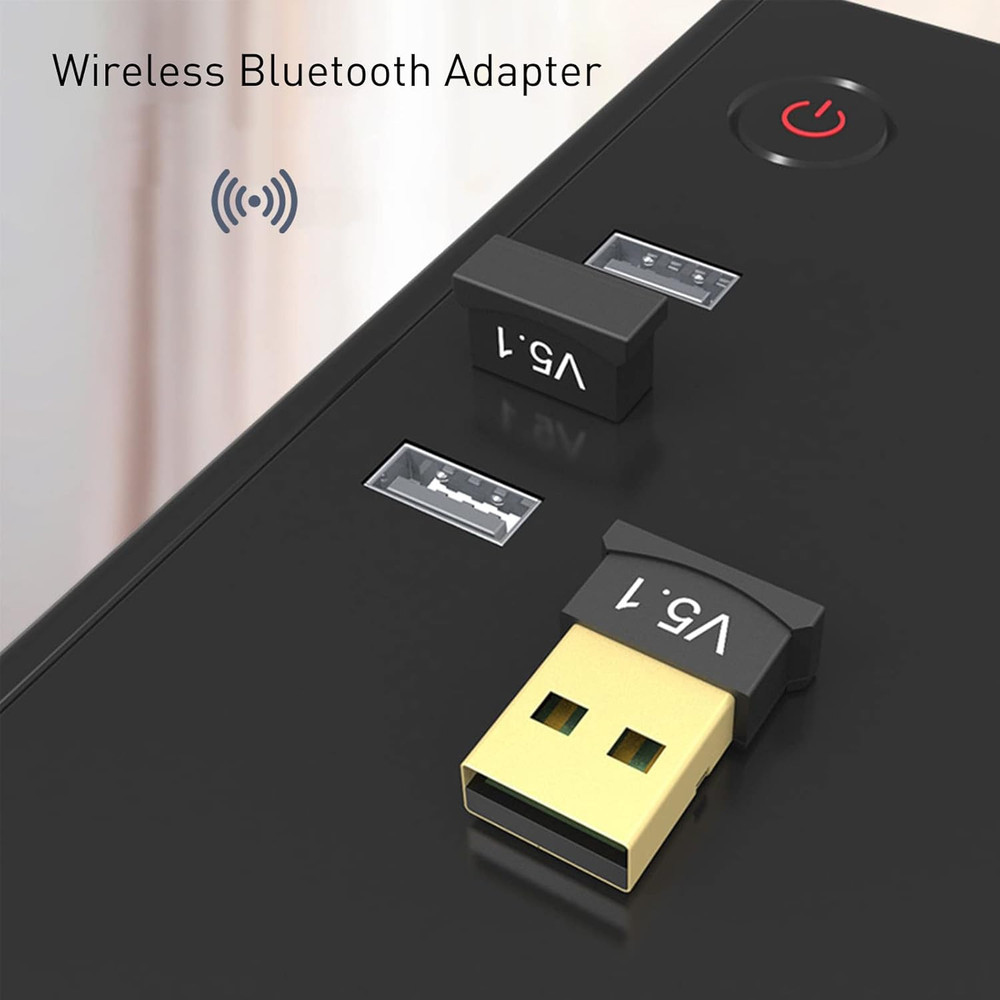 2 Pack Bluetooth Adapter for PC, USB Bluetooth Adapter 5.1 EDR, BT Dongle Wirel