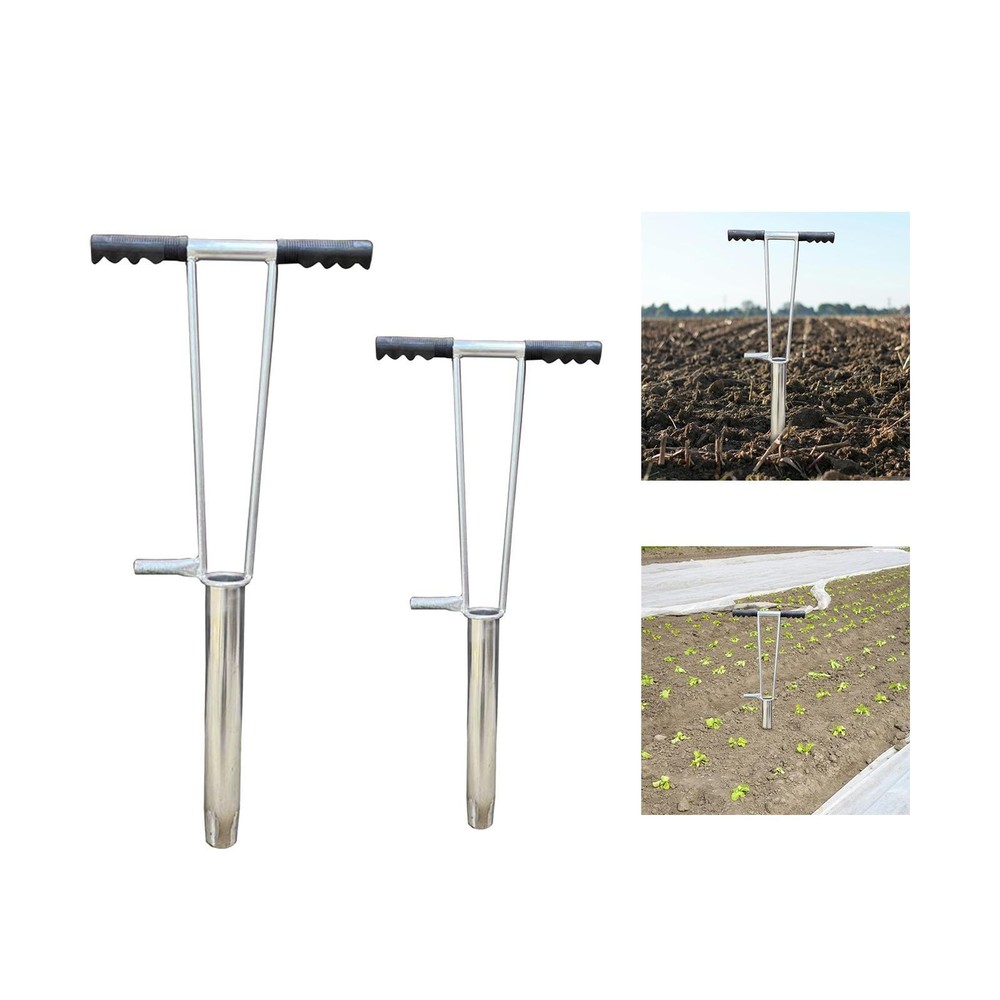 Pole Hole Digger with Handle, Manual Household Metal Ergonomical Digging Tool,