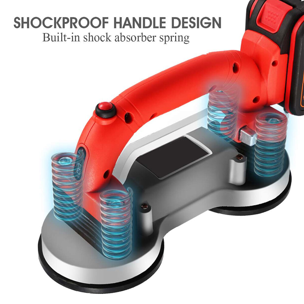 Automatic Tile Machine Tiles Vibrator Floor Vibrator Leveling Tool w/ 2 Battery