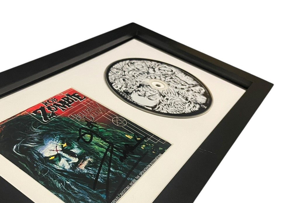 ROB ZOMBIE SIGNED AUTOGRAPH HELLBILLY DELUXE FRAMED & MATTED CD JSA CERT COA