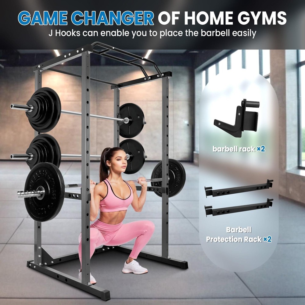 1200LBS Power Cage Rack, Adjustable Stand Squat Rack Satnd for Strength Training