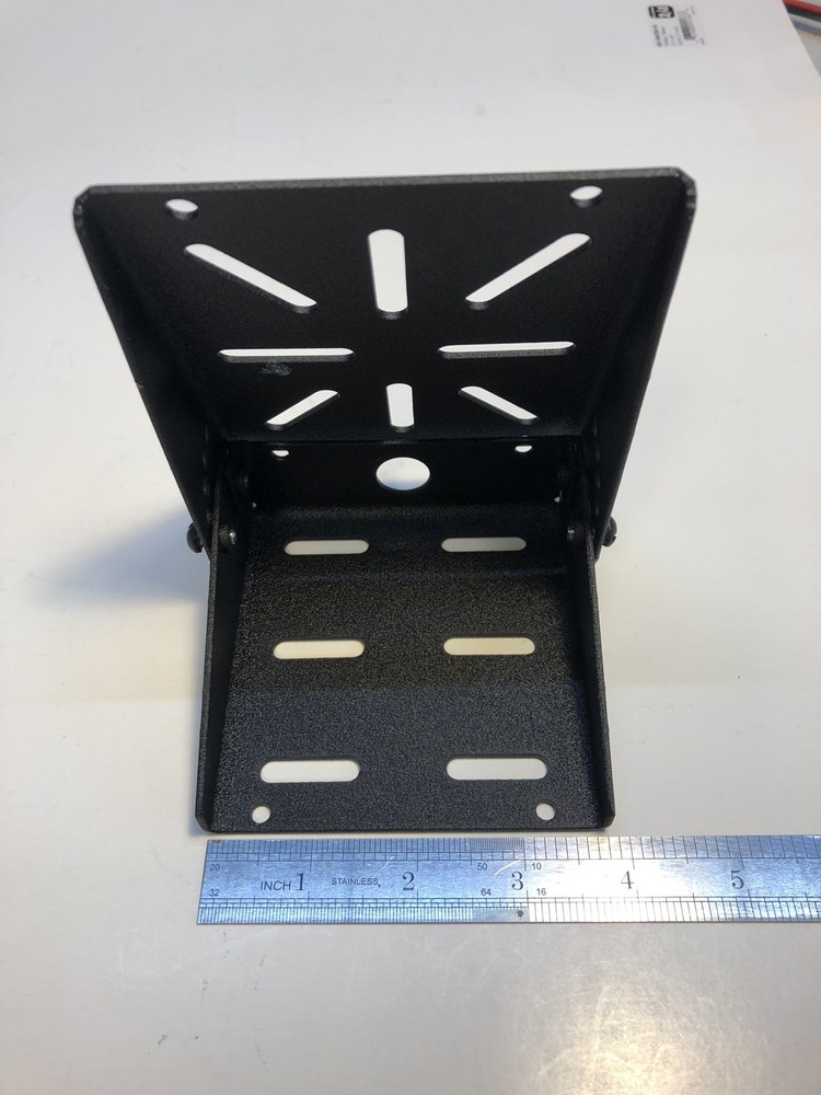 2-Way Radio Floor Mounting Bracket Universal Hole Pattern Adjustable Tilt