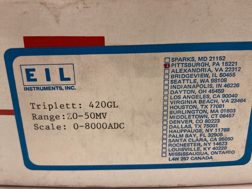 Triplett 420-GL Panel Meter: 0-50MV, 0-8000ADC