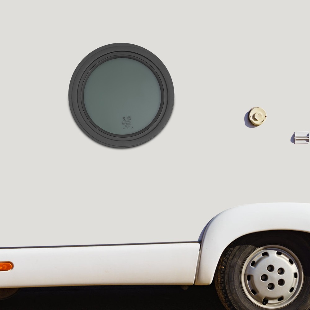 Round Fixed RV Window RV Window Replacement Round Venting Window With Trim Ring