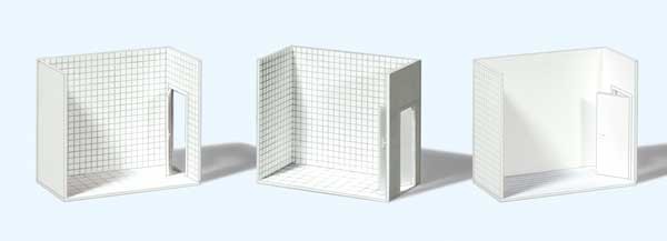 Preiser 19652 HO Scale Room Interior Walls White pkg(3)