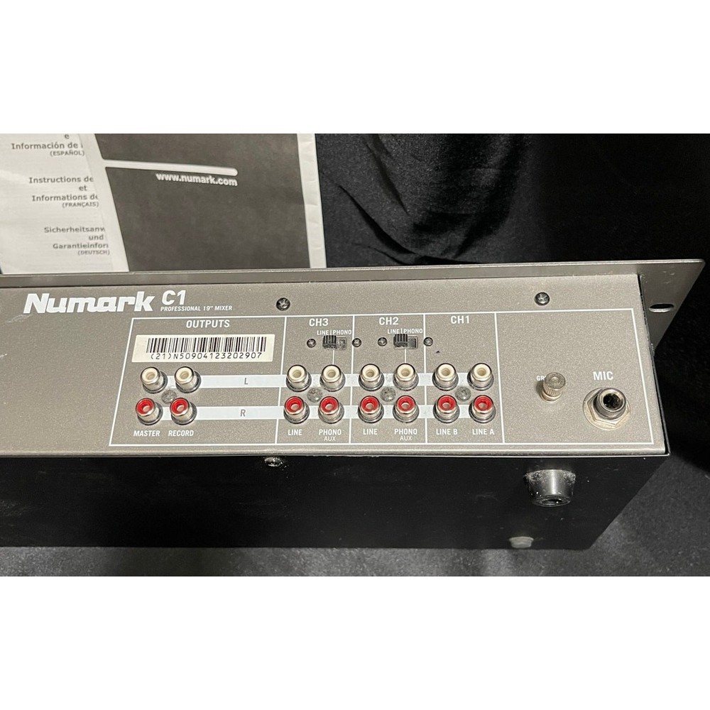 Numark C1 Professional 19" Mixer - AC 115/230V -- TESTED WORKS