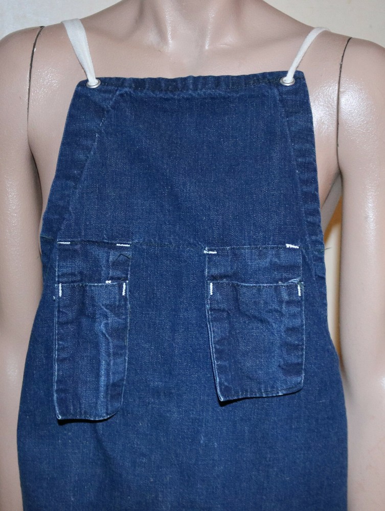 selvedge edge blue denim work apron
