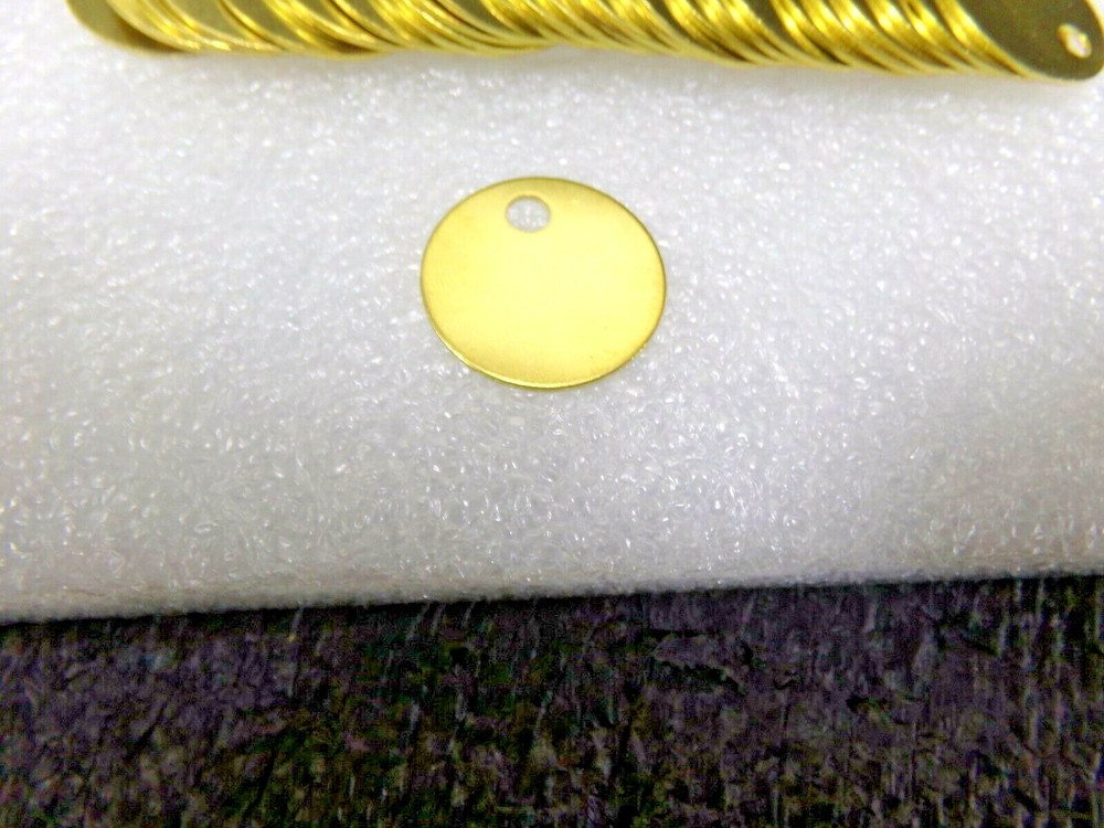 30 1" BRASS STAMPING TAGS WITH HOLE (DC)