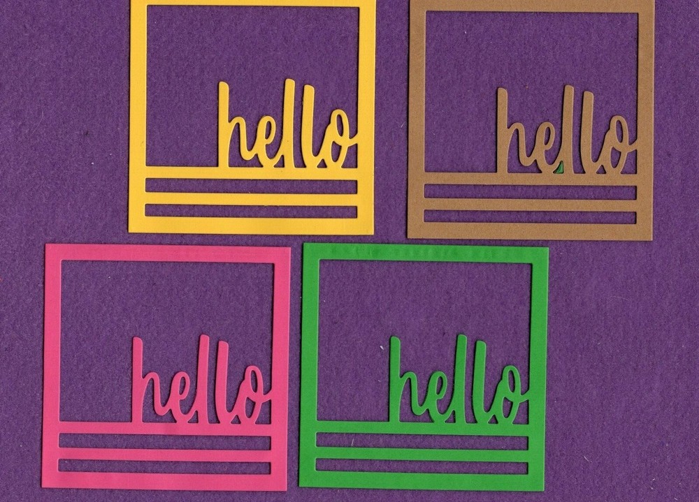 FRAME HELLO #2 die cuts scrapbook cards