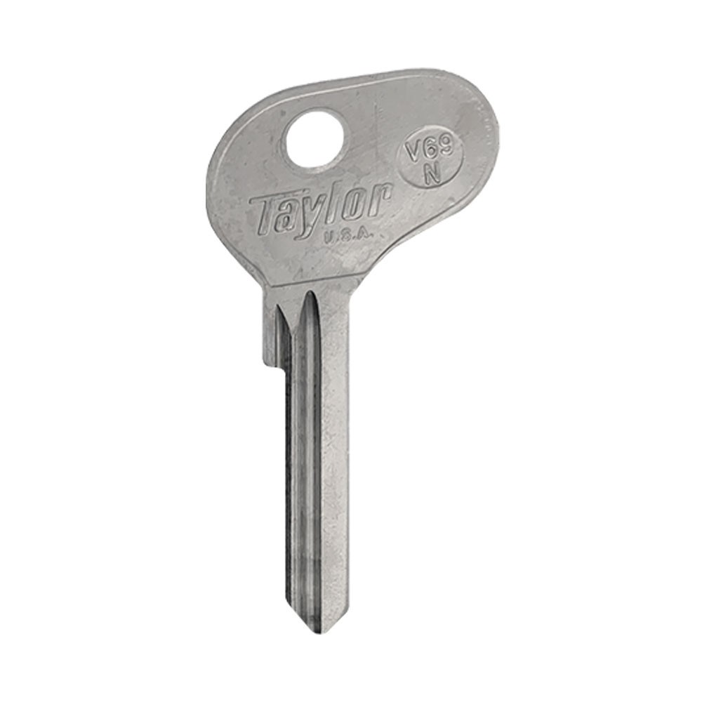 V69N  Key Blank  Nickel
