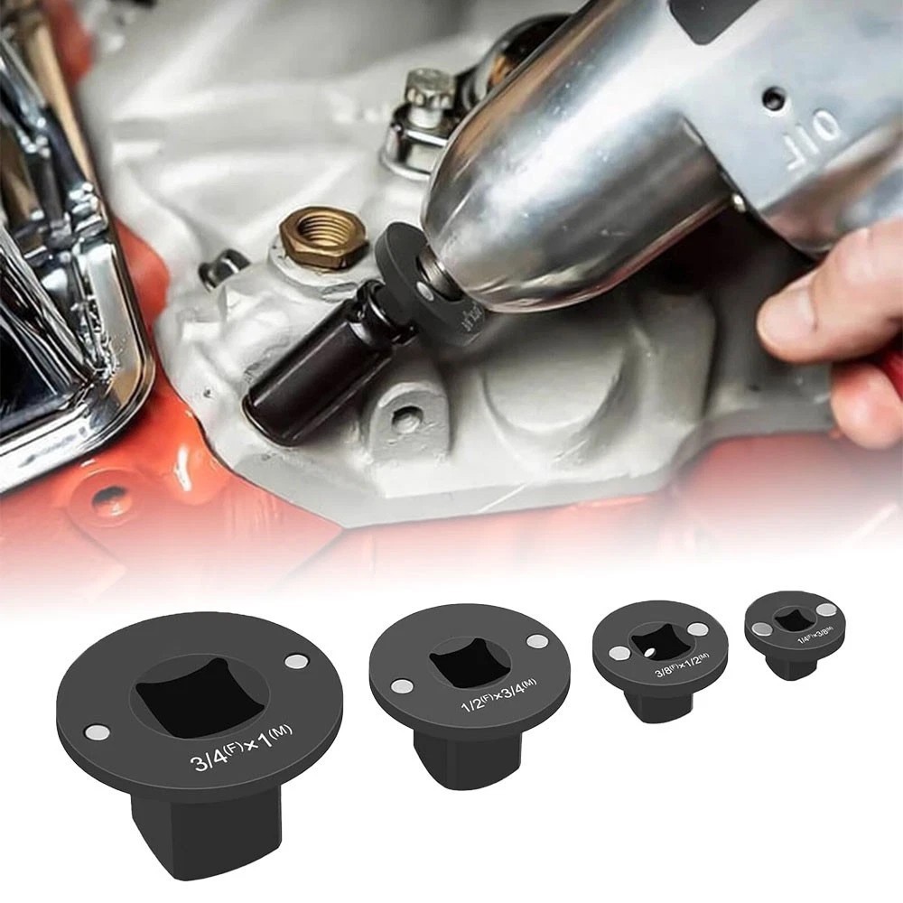4PCS Low Profile Impact Socket Adapter Set 2025 New Stubby Impact Sockets Set US