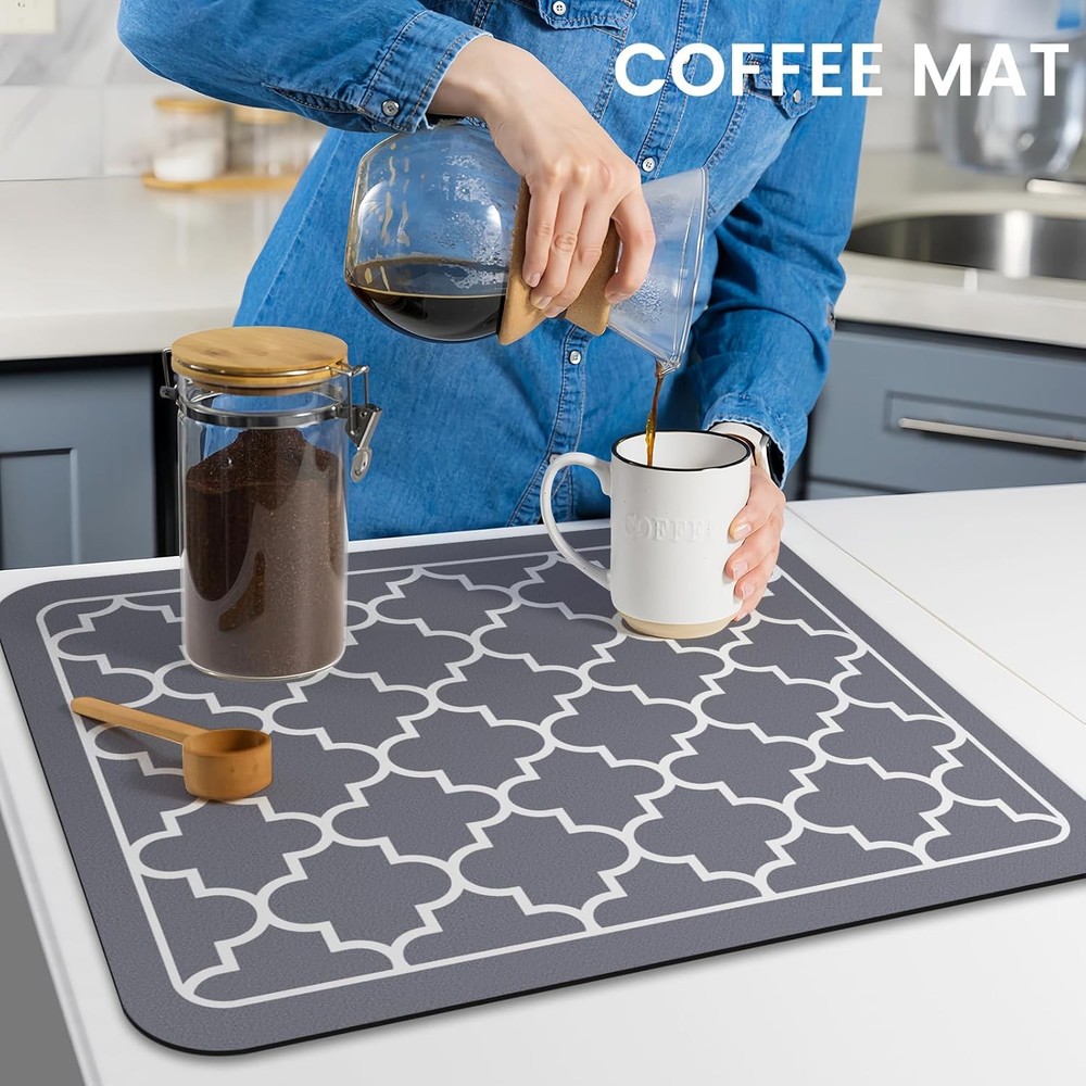 WISELIFE Dish Drying Mat Super Absorbent Drying Mat Large Dish Drying Mats for K