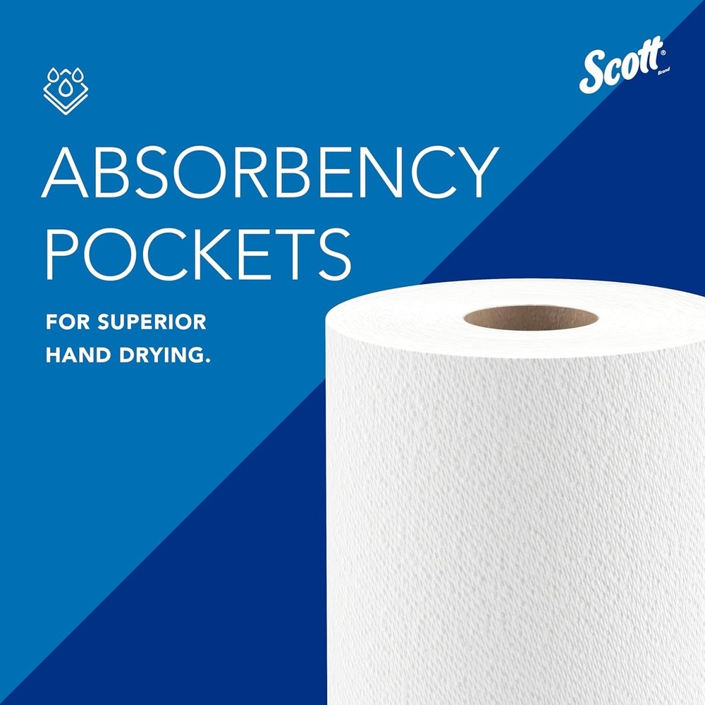 Scott Kitchen Paper Towels 20 Rolls Case - Fast-Drying, 2,560 Sheets Total