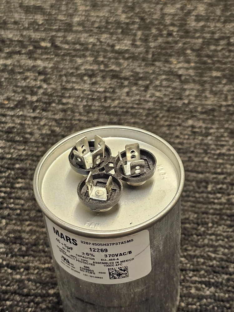 12269 Mars Run Capacitor 45+5 uf MFD 370 volt TRCFD455 TYPE