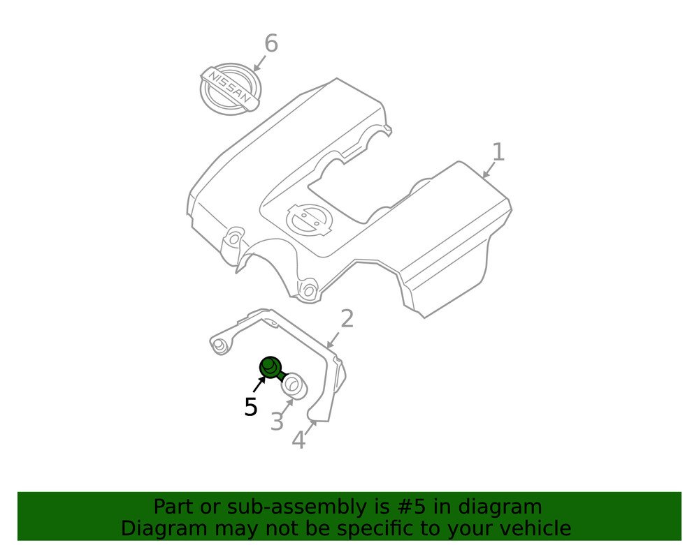 Genuine Nissan Engine Cover Bolt 08146-6202H