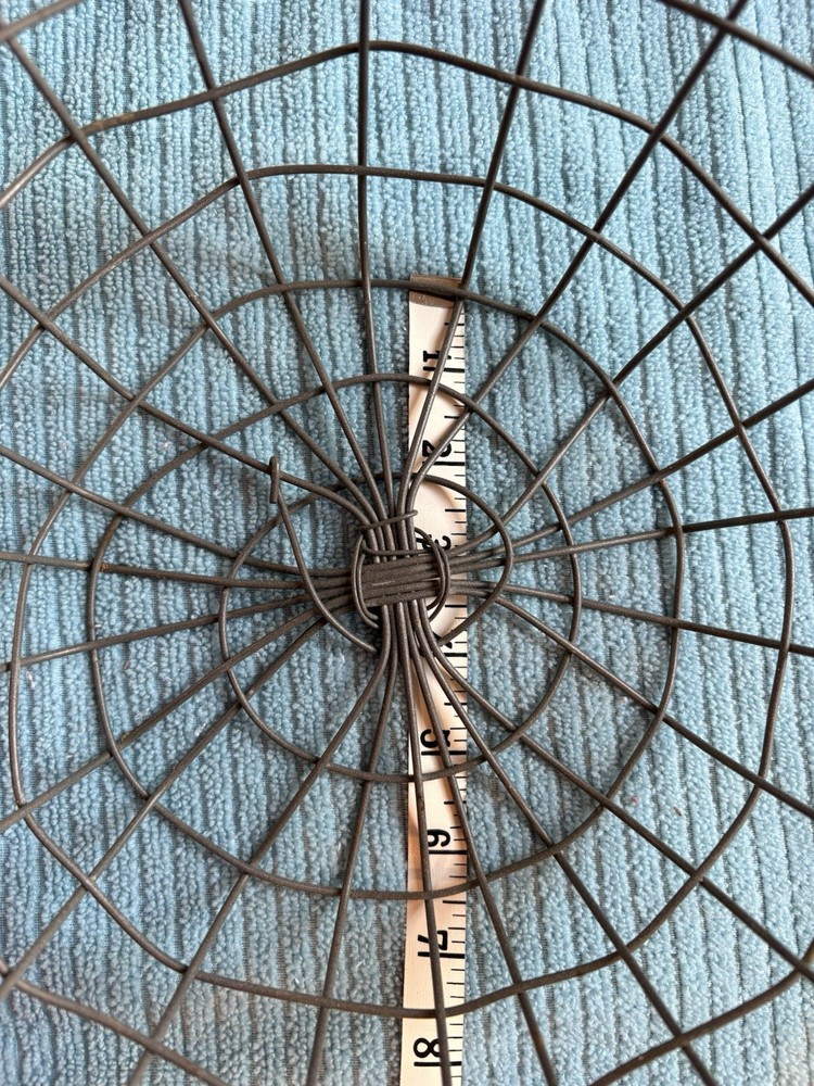 Round Wire Storage Basket Rustic Metal