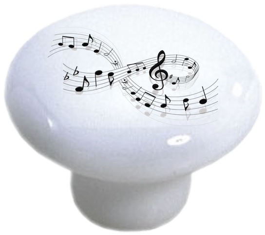 Sheet MUSIC Cabinet DRAWER Pull KNOB Ceramic