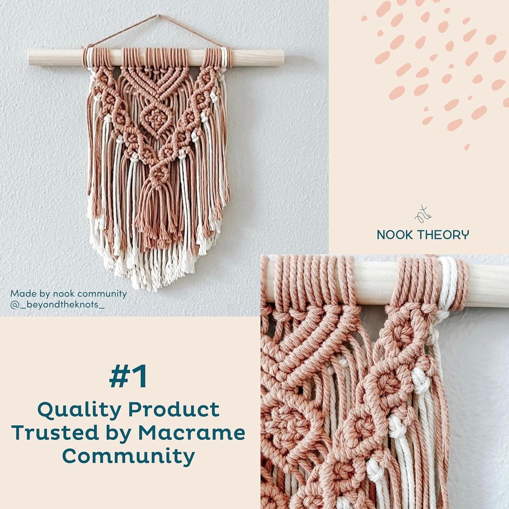 Macrame Wall Hanging Rope - 3mm 220 Yards, 2 Pack