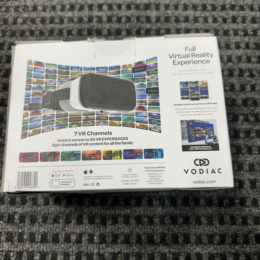 Vodiac VR Headset for Smart Phone with 80 Experiences Virtual Reality