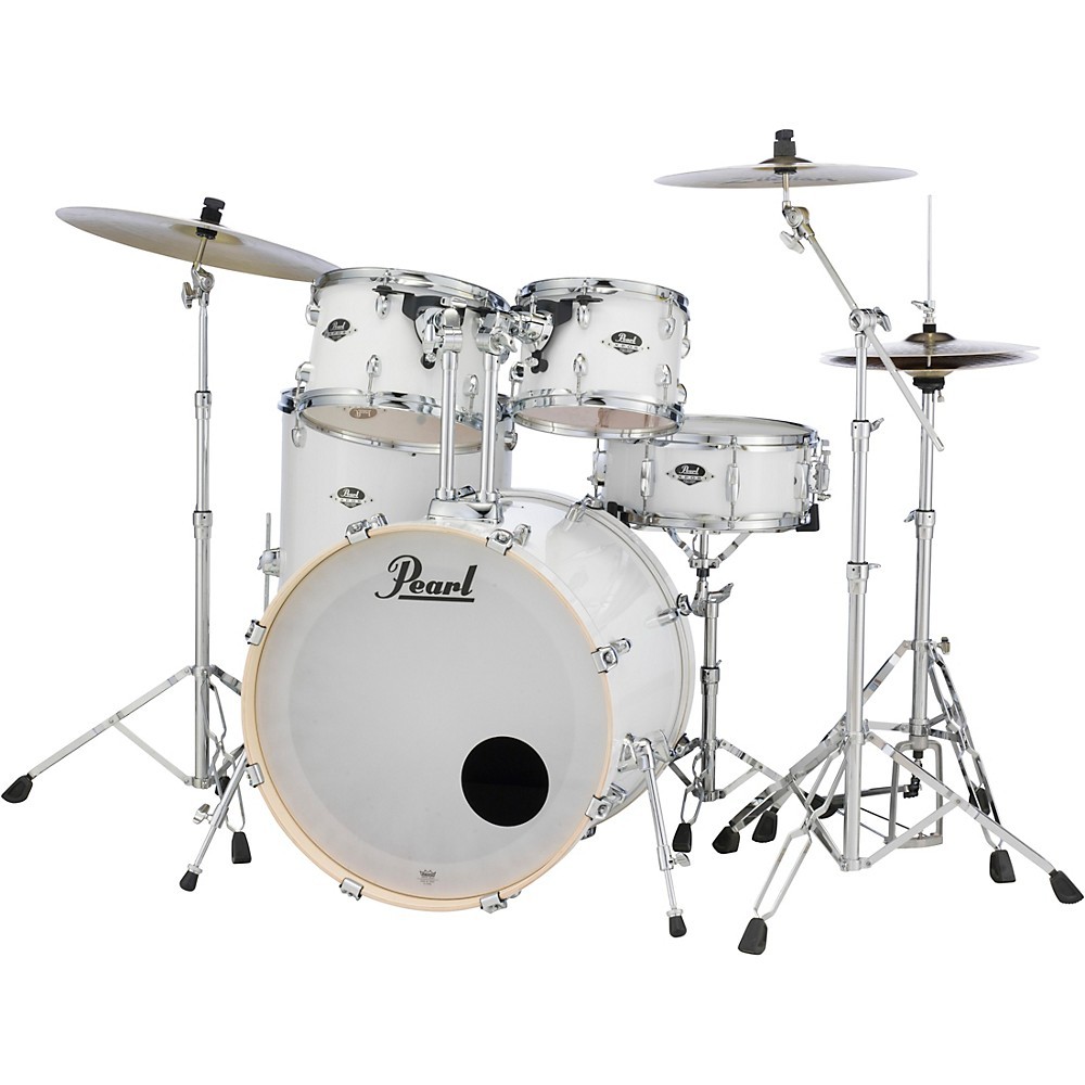 Pearl Export Standard 5-Piece Drum Set with Hardware Pure White