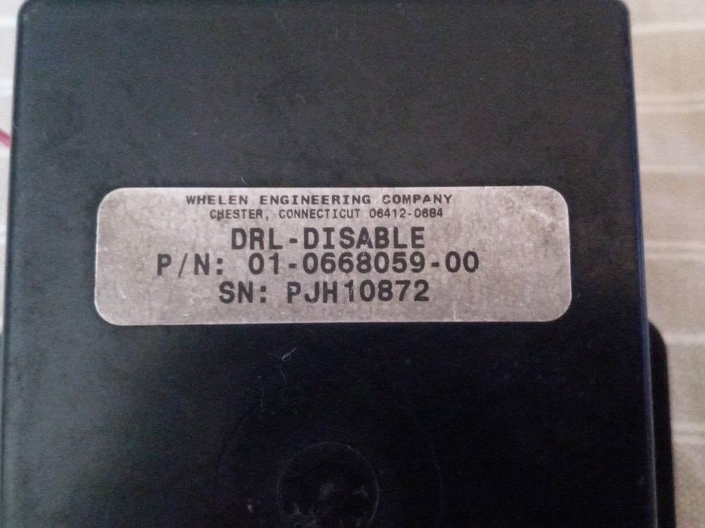 Whelen Daytime Running Light DRL Disable 01-0668059-00