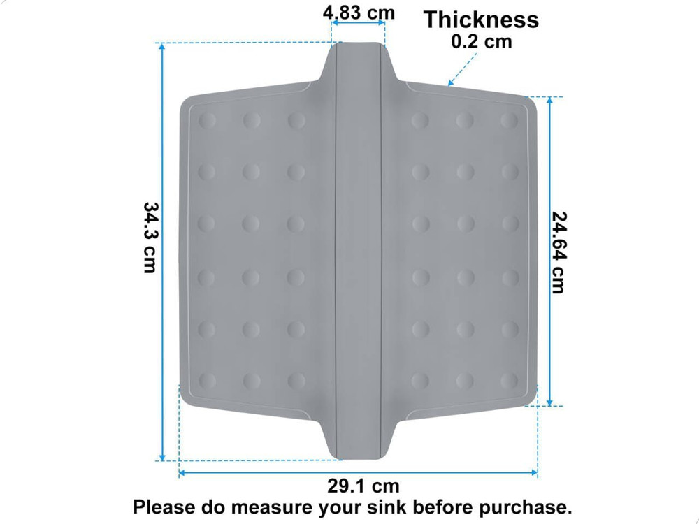 Sink Saddle, Divider Mat, Kitchen Sink Mat, Silicone Protector, No Odor, No Stai