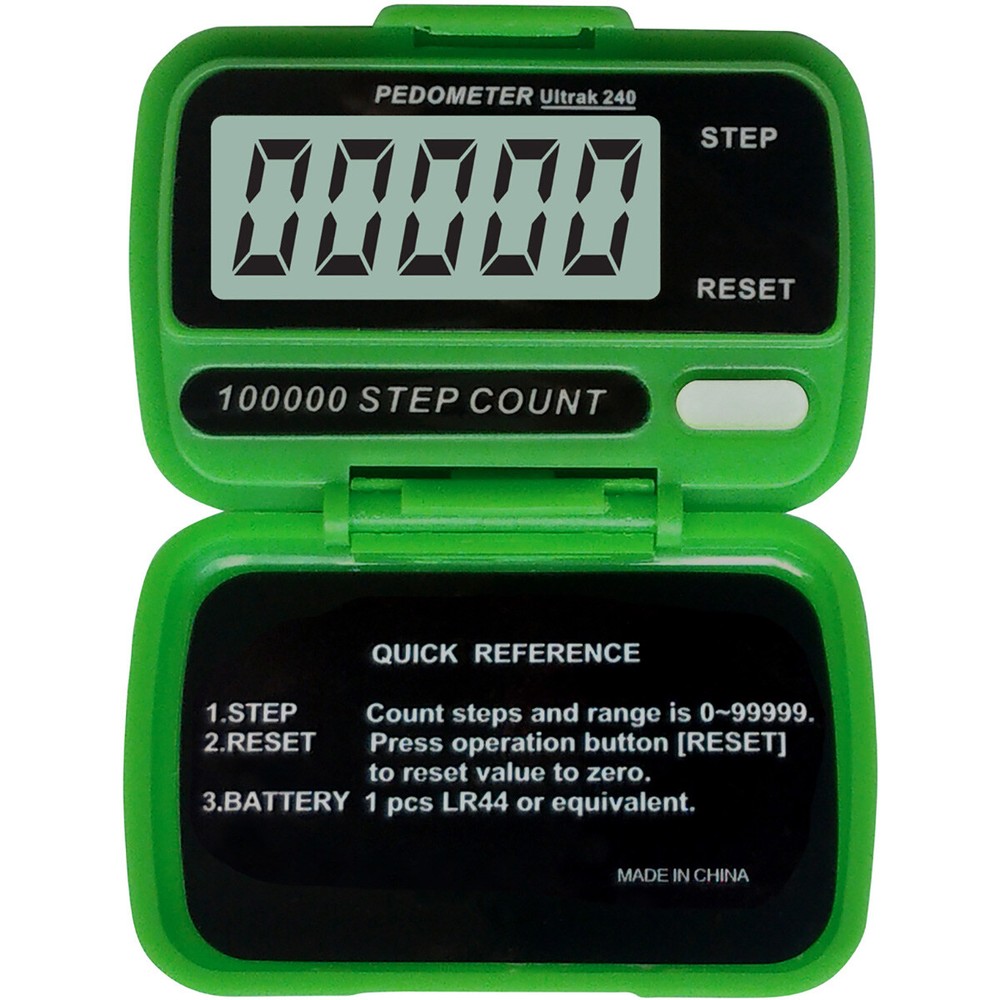 Ultrak 240 - Electronic Step Counter Pedometer - Green