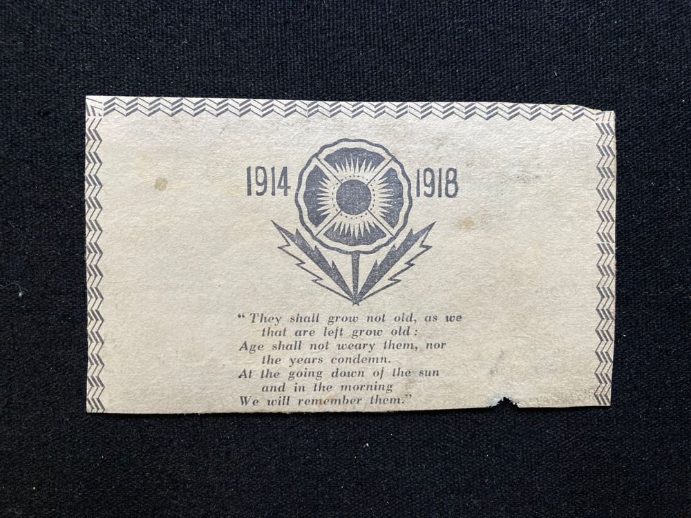 WW1 We Will Remember Them clipping