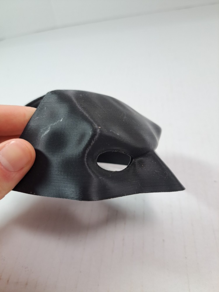 3D Printed Black Batman Cat Mask Funny