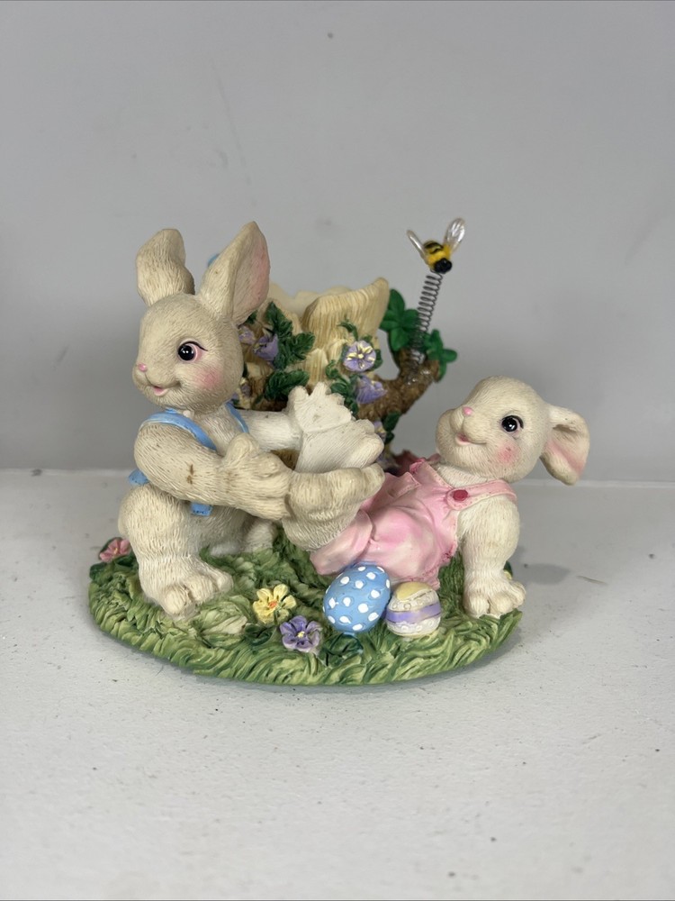 Vintage Easter Holiday Rabbits Egg Holder