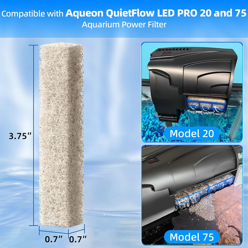 Replacement Ammonia Reducer Pads Compatible with Aqueon gray