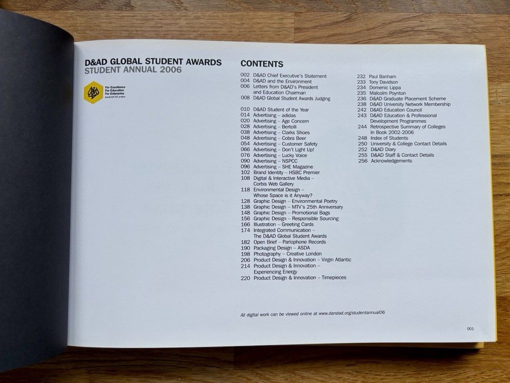 D&DA Student Hardback Annual 2006 - Creativity - Design