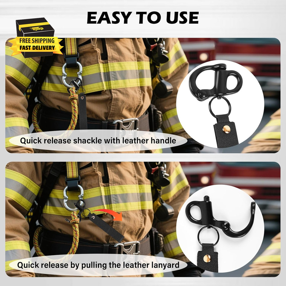 Quick Release Clip Shackle for SCBA Mask (2 Pack), Firefighter Accessories Tools