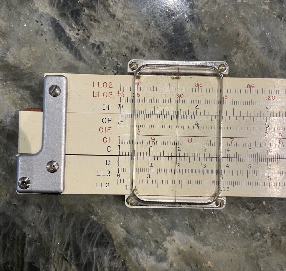 Vintage Keuffel & Esser Co 4083-3 Log Duplex Vector Slide Rule w/Case & Instruct