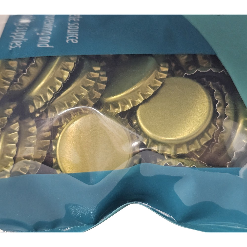 Gold Oxygen Absorbing Bottle Caps - 144 pcs