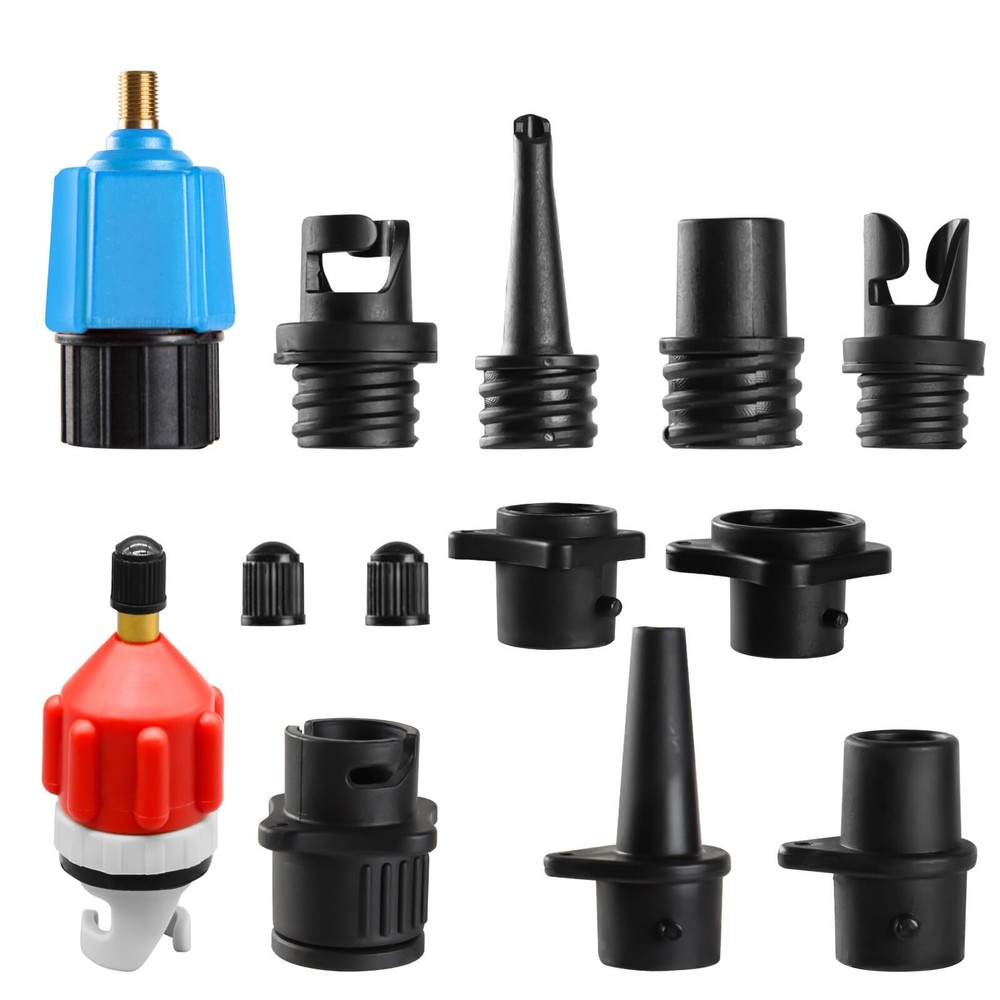 Inflatable SUP Pump Adaptor Paddle Board SUP Valve Adapter with 9 Standard Co...