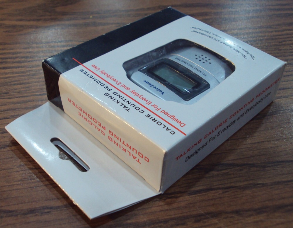 Voice Zone Talking Calorie Counting Pedometer Silver New
