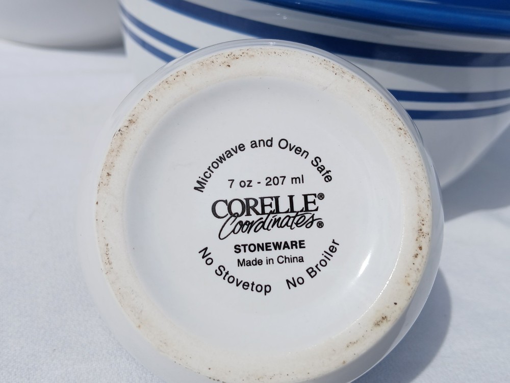 CORELLE Coordinates Stoneware Mixing Nesting Bowls Set - lot of (3)