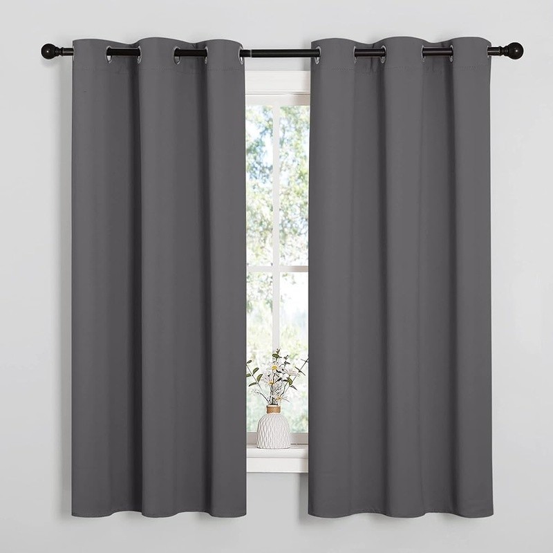 Blackout Curtains 2 Panels Noise Reducing Energy Saving Triple Weave Polyester