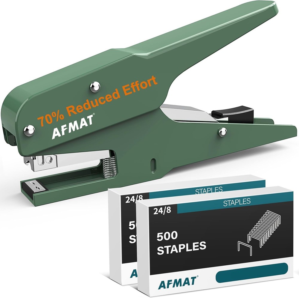 Effortl Plier Stapler, Metal 35 Sheet Stapling Plier, 15000+